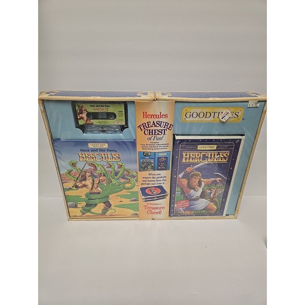 Hercules Treasure Chest Of Fun Good Times Book Audio & Video Cassette NIB 1997!